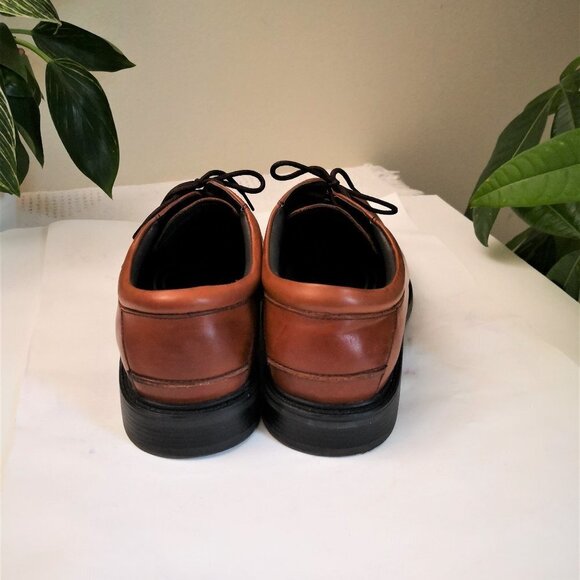 Nunn Bush Men's Kore Pro Bicycle Toe Oxford Cognac Size 8.5 - Picture 3 of 6